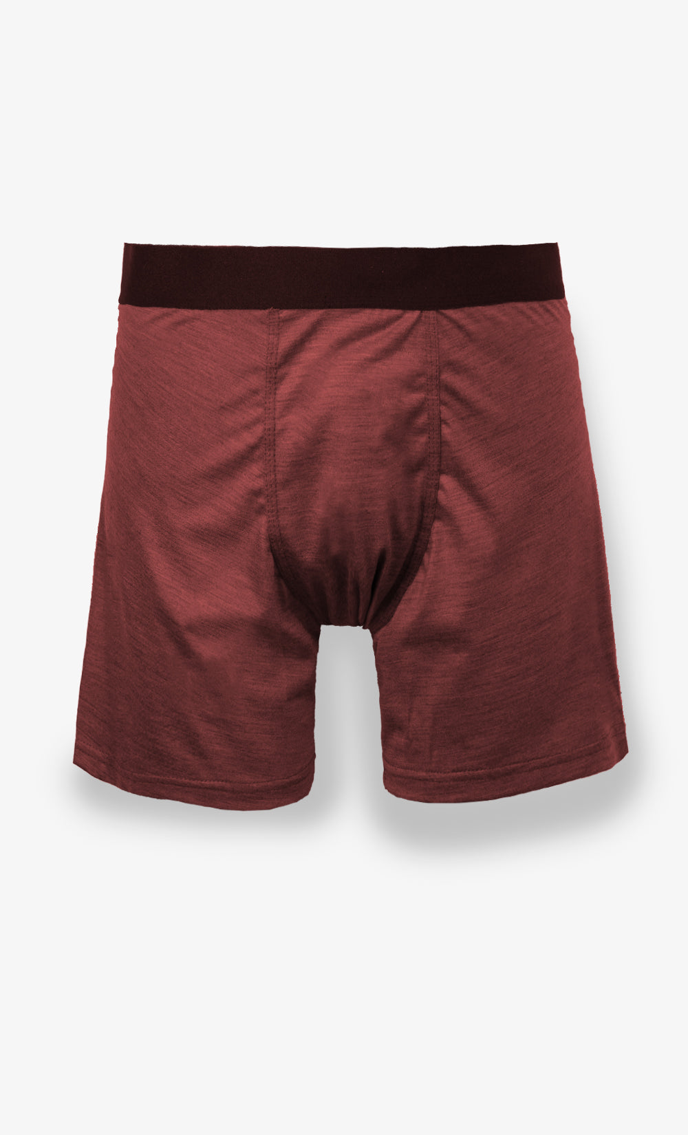 Lightweight 100% Merino Wool Boxer - Heathered Carmine