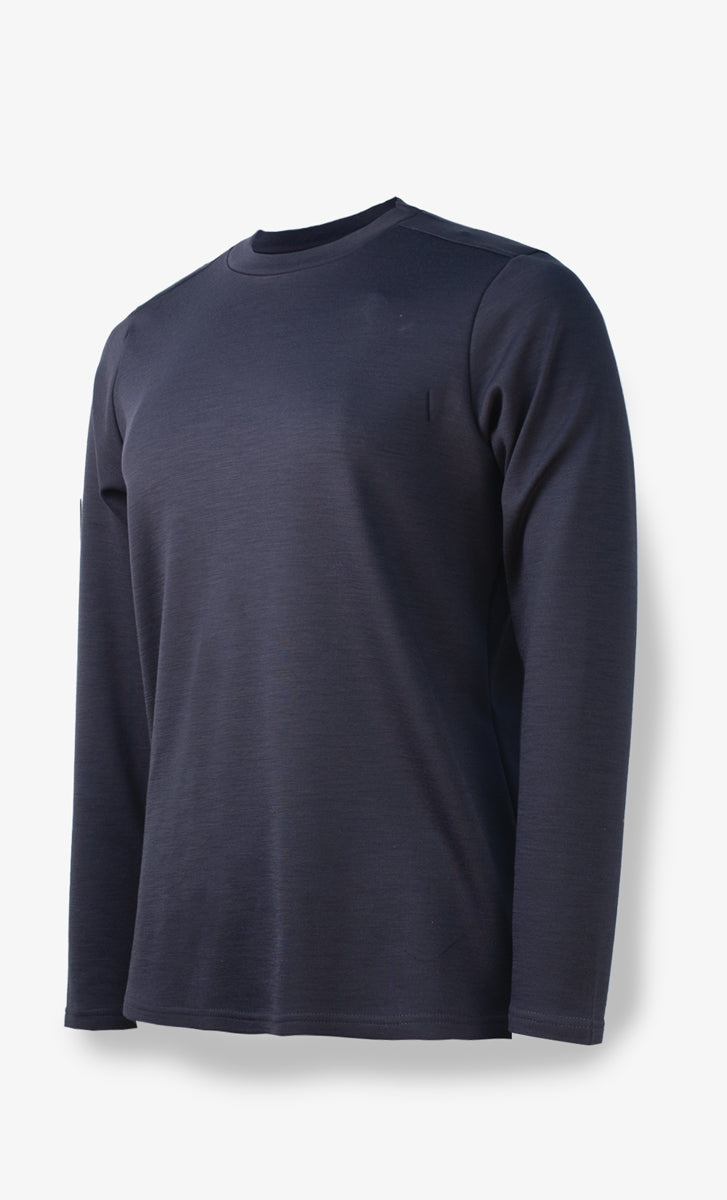 Women's Brushed Merino Long Sleeve Tundra Tech - Charcoal 