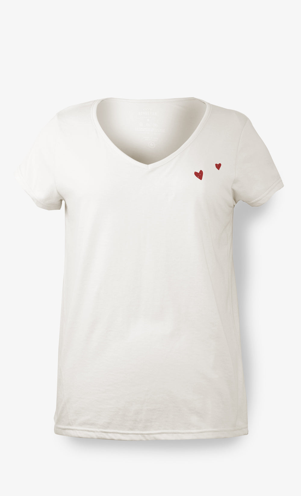 Women's Off-White T-Shirt - Heart