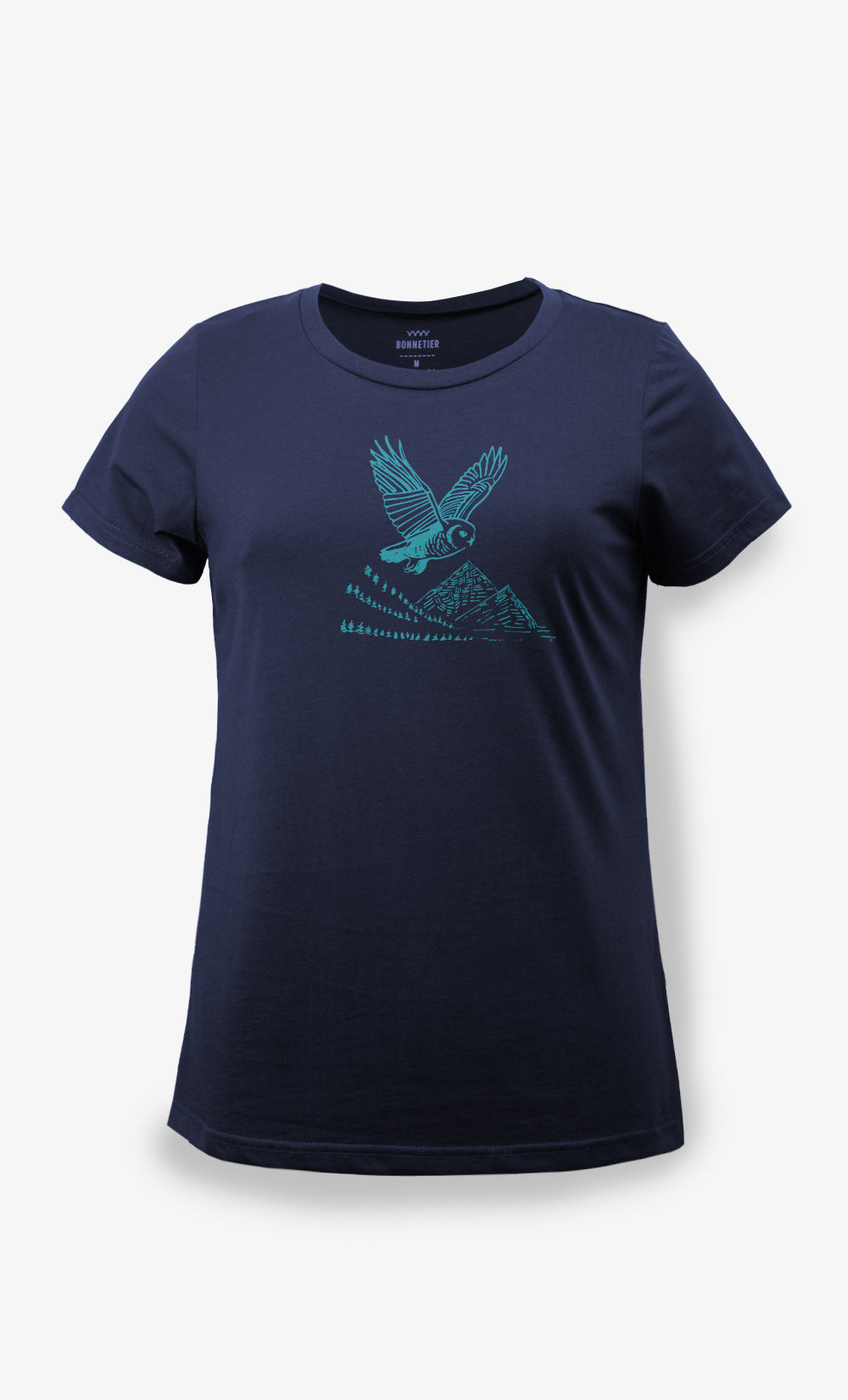 Women's Navy T-Shirt - Owl