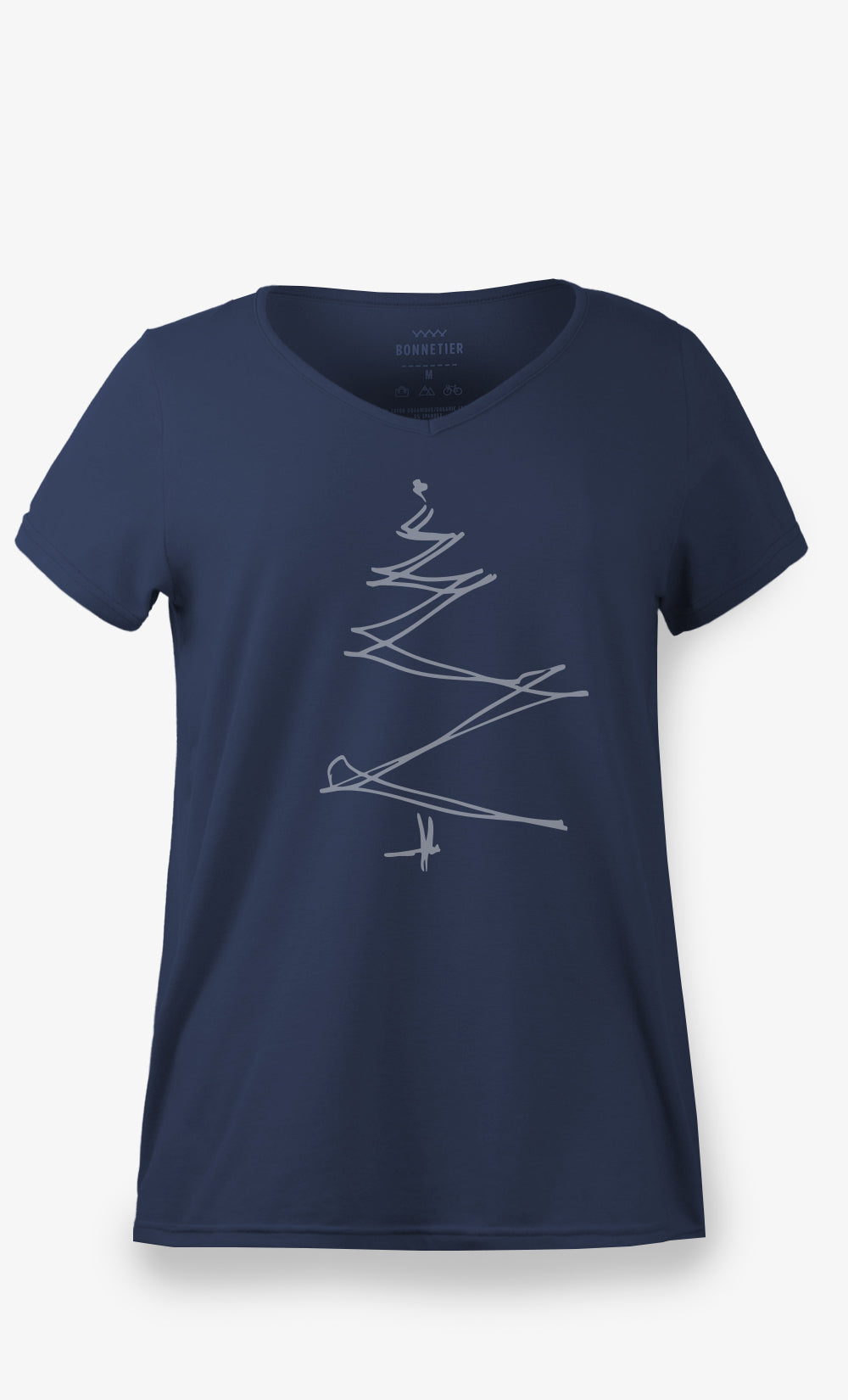 Women's Navy T-Shirt - Fir Tree