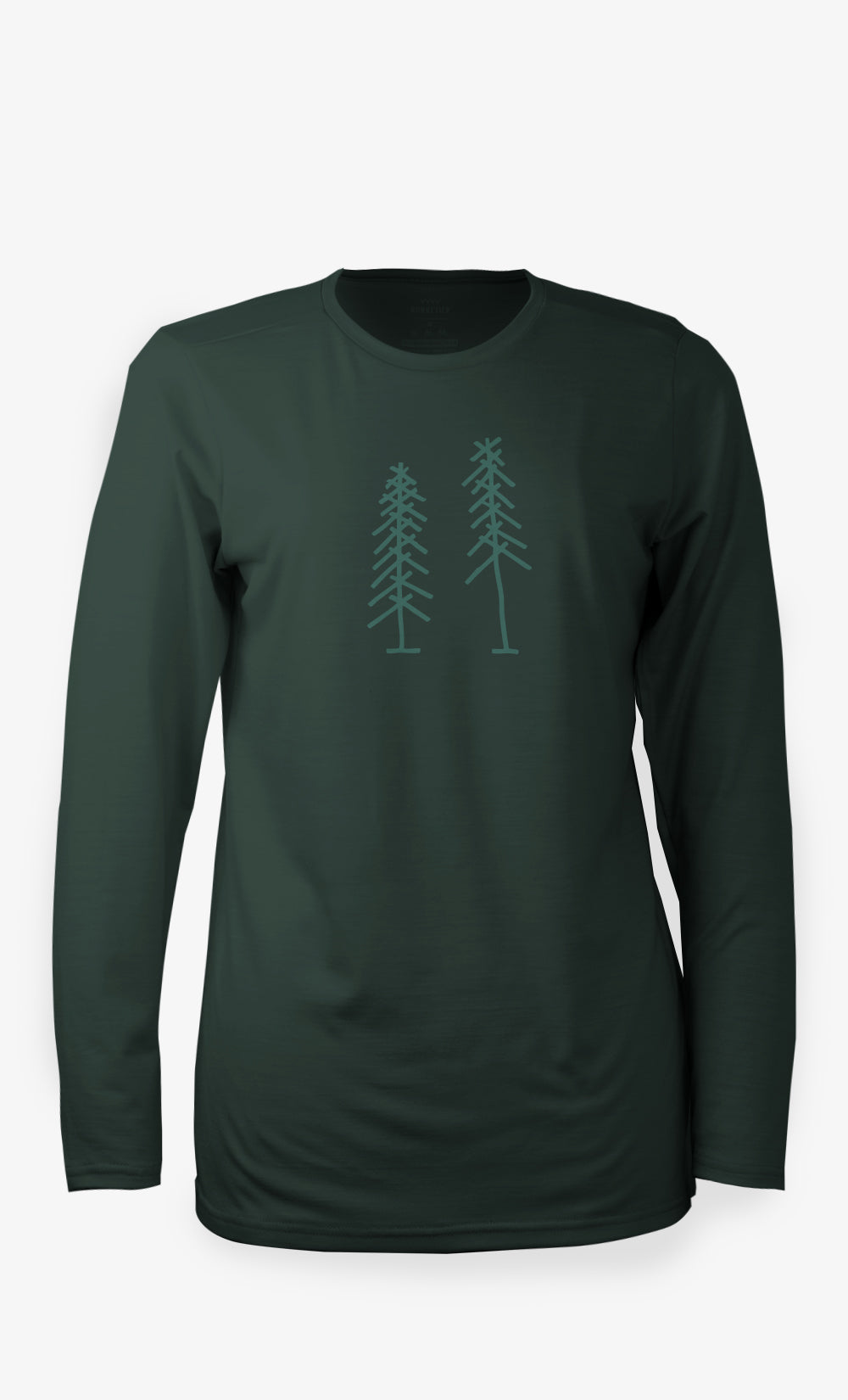 Women's Merino Wool Long-Sleeved Techpro Dark Green - Christmas Tree