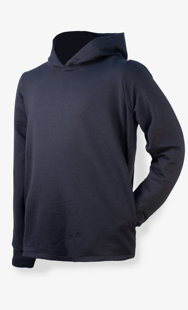 Men's Black Hooded Top - Alpine