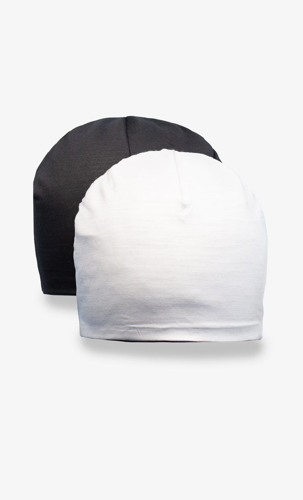 Tuque réversible en laine mérinos gris arctique et noir